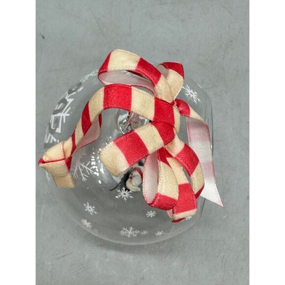 Disney Mickey & Minnie Mouse 2021 Glass Christmas Ornament With Red Bow READ - Picture 7 of 8